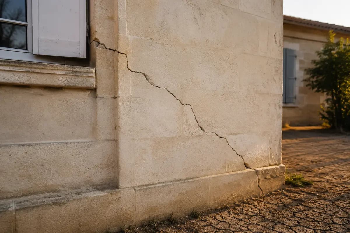 Retrait-gonflement des argiles en Gironde : quand vos fissures de façade annoncent aussi un risque pour votre charpente