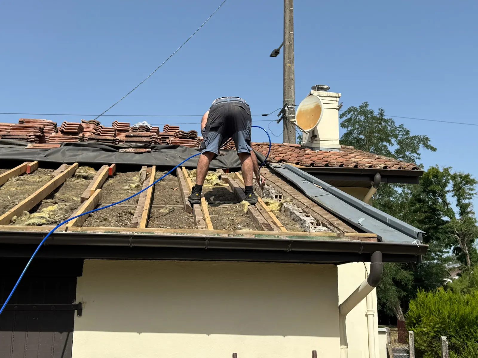 Traitement curatif d'une charpente et d'un plancher de combles infestés par les termites à Belin-Béliet
